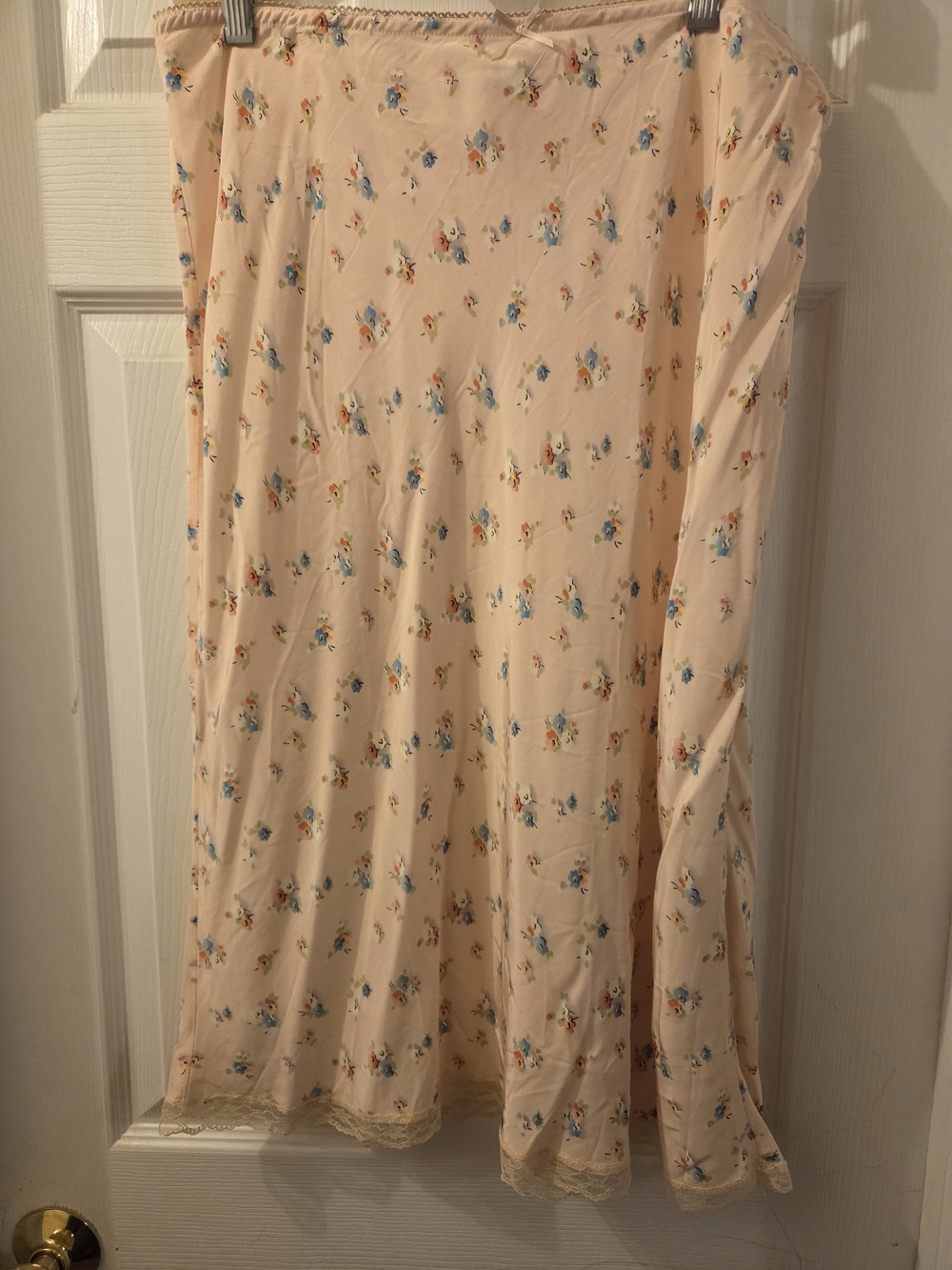Topshop Blush Peach Floral Skirt Size 12